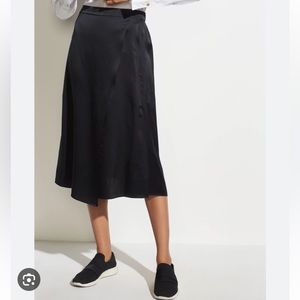 Vince Silk Drape Panel Skirt